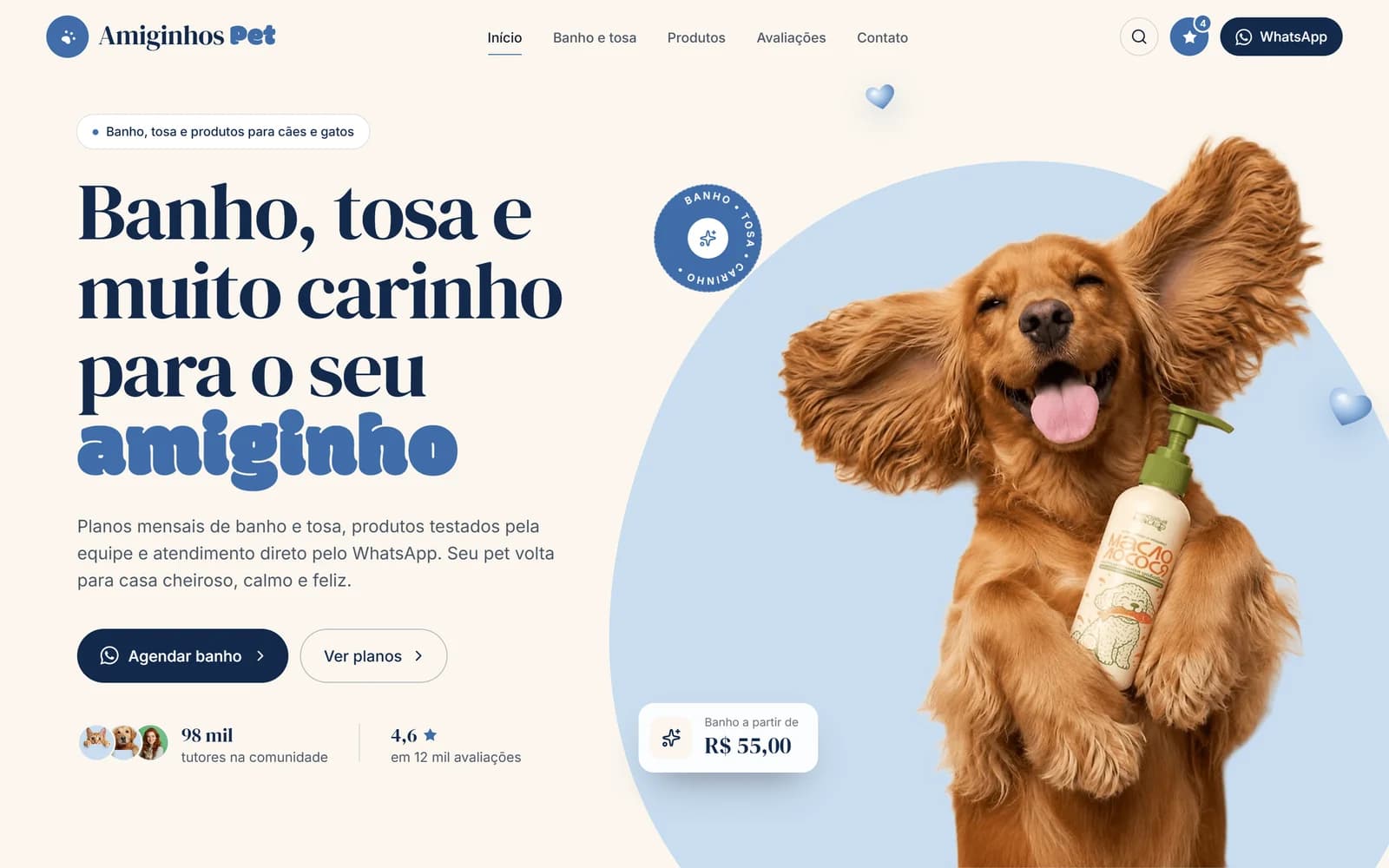 Prévia do projeto Amiginhos Pet